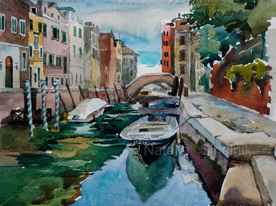 Припаркованная лодка, Венеция