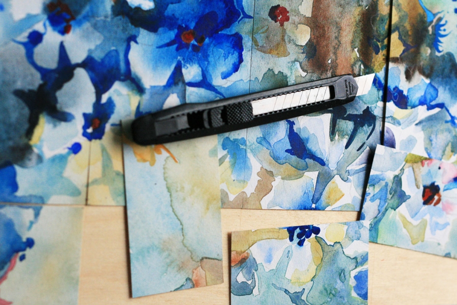 Watercolor business-cards